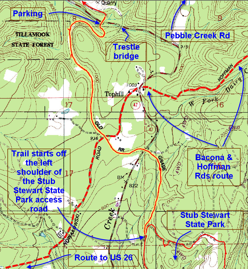 Stub Stewart Trail Map 03A: Stub Stewart To Trestle | Forest Hiker